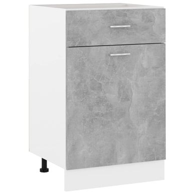Meuble Bas De Cuisine - Armoire De Cuisine à Tiroir Gris Béton Bois D’ingénierie Meuble Bas De Cuisine - Armoire De Cuisine à Tiroir Gris Béton Bois D’ingénierie