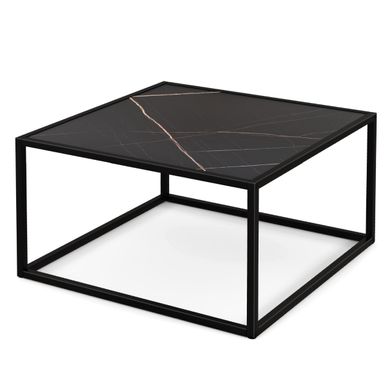 Table Basse Design Avec 2 Tiroirs Et Plateau Verre - 100x50x35 Cm, éclairage LED Contrôlable Par Appli - Noir - 4