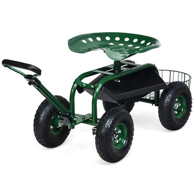 Desserte D'extérieur Chariot De Jardin Avec 2 Plateaux à Outils 96,5x48,5x45,5-54,5cm Vert Desserte D'extérieur Chariot De Jardin Avec 2 Plateaux à Outils 96,5x48,5x45,5-54,5cm Vert