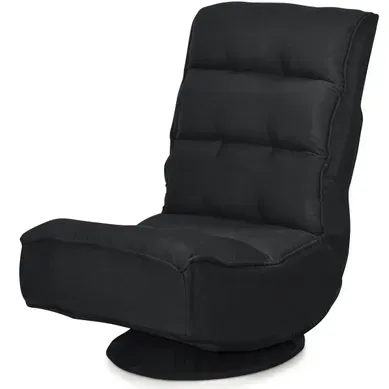 Coussin De Sol, Chaise Relax Pliable Et Réglable En 5 Positions Pivotant 360 Degrés Rembourrée