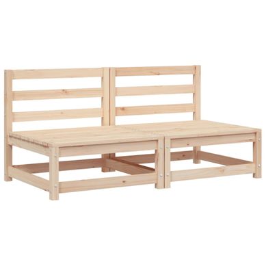 2 Pièces Canapés De Jardin - Canapés D'extérieur Sans Accoudoirs Blanc Bois Pin Massif 2 Pièces Canapés De Jardin - Canapés D'extérieur Sans Accoudoirs Blanc Bois Pin Massif