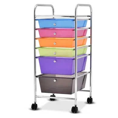 Desserte De Cuisine Chariot De Rangement Roulant 6 Tiroirs Amovibles 32,5x37x74,5cm Multicolore Desserte De Cuisine Chariot De Rangement Roulant 6 Tiroirs Amovibles 32,5x37x74,5cm Multicolore