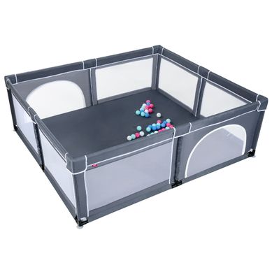 Parc De Jeu Pour Bébé Géant Avec Porte à Zip Pieds Avec Ventouses 206 X 185,5 X 68 Cm Gris Foncé Parc De Jeu Pour Bébé Géant Avec Porte à Zip Pieds Avec Ventouses 206 X 185,5 X 68 Cm Gris Foncé