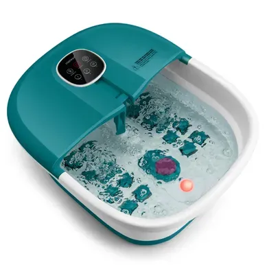 Masseur Pieds Bain De Pieds Massant Pliable Température Réglable Avec Télécommande Vert Foncé Masseur Pieds Bain De Pieds Massant Pliable Température Réglable Avec Télécommande Vert Foncé