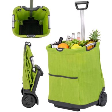 Chariot De Courses Pliable De 50l Chariot Utilitaire Portable Avec 3 Poches Poignée Rétractable Chariot De Courses Pliable De 50l Chariot Utilitaire Portable Avec 3 Poches Poignée Rétractable