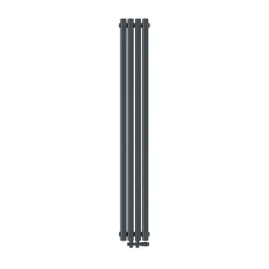 Radiateur Eau Chaude Vertical Anthracite Acier H. 180 X L. 24 Cm 678 W Double Couche Tubes Ovals Radiateur Eau Chaude Vertical Anthracite Acier H. 180 X L. 24 Cm 678 W Double Couche Tubes Ovals
