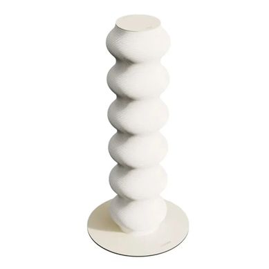 Griffoir Incurvé Pour Chat En Rotin Résistant, H90cm, Blanc Griffoir Incurvé Pour Chat En Rotin Résistant, H90cm, Blanc