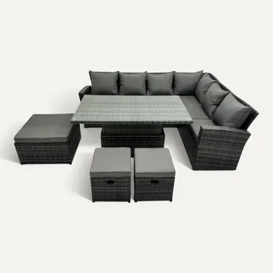 9 Places Salon De Jardin Extérieur En Résine Avec 3 Tabourets Gris Foncé Mixte Right Het 9 Places Salon De Jardin Extérieur En Résine Avec 3 Tabourets Gris Foncé Mixte Right Het
