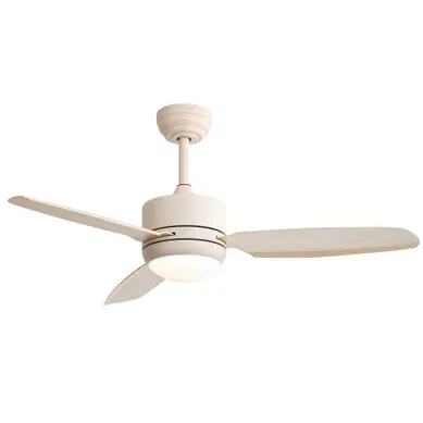 Ventilateur De Plafond 116.8 Cm + LED 18 W, 3 Pales En Abs , Et Télécommande, Beige Ventilateur De Plafond 116.8 Cm + LED 18 W, 3 Pales En Abs , Et Télécommande, Beige