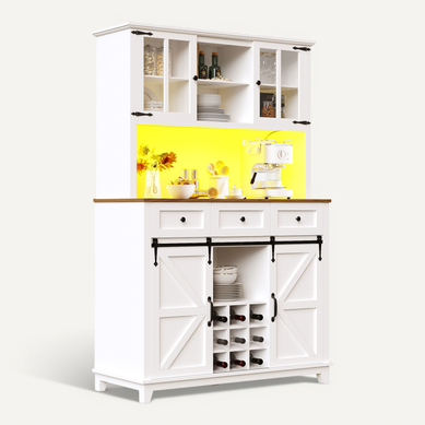 Buffet De Cuisine, Buffet Haut Blanc 105 X 38.4 X 180 Cm , Mdf Buffet De Cuisine, Buffet Haut Blanc 105 X 38.4 X 180 Cm , Mdf