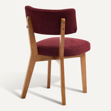 2 Fauteuil De Table54,5x47x77cm, Pieds En Bois, Design élégant, Dossier, Bois, Lin, Rouge 2 Fauteuil De Table54,5x47x77cm, Pieds En Bois, Design élégant, Dossier, Bois, Lin, Rouge