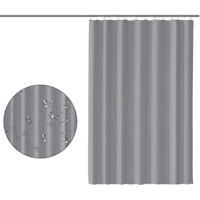 Rideau De Douche En Polyester Imperméable – Avec Crochets Rideau De Douche En Polyester Imperméable – Avec Crochets