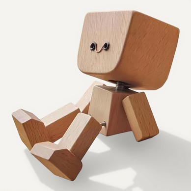 Décoration Automobile En Bois, objet à poser, Équipée De 12 Expressions Faciales Magnétiques