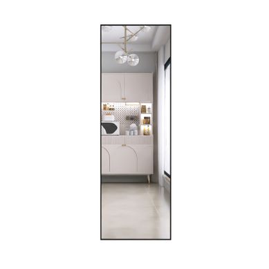 Miroir Rectangulaire, 162 X 53 Cm - Miroir Sur Pied, Mural - Noir