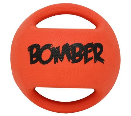 Ballon Bomber 15 Cm - Orange Et Noir - Pour Chien