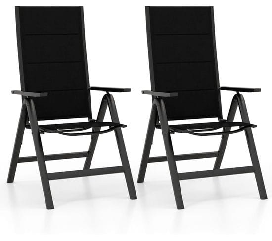 Chaise De Jardin Pliante En Alliage D'aluminium Et En Tissu Matelassé,fauteuil D’extérieur(1 Pièce)