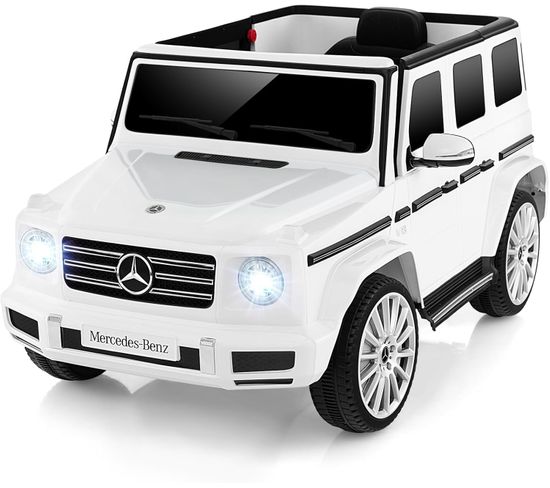 12v Mercedes-benz Voiture Électrique Enfants  2,4g, 1-5 Km/h Pour Enfants De 3 Ans+(blanc)
