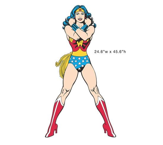 Sticker Géant Repositionnable Wonder Woman Dc Comics 45,7cm X 101,6cm