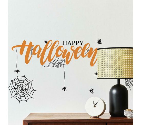 Stickers Repositionnables Lettres Et Motifs « happy Halloween »