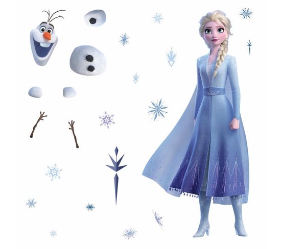Stickers Géant Elsa et Olaf La Reine Des Neiges 2 Disney