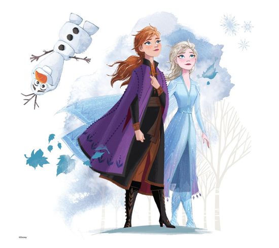 Stickers Elsa, Anna Et Olaf La Reine Des Neiges 2 Disney Aquarelles