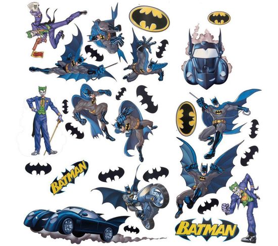 Stickers Repositionnables Batman Le Gardien De Gotham Dc Comics 25,4cm X 45,7cm