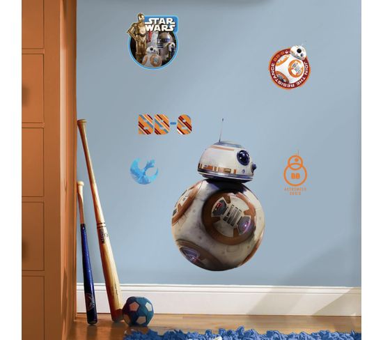 Stickers Repositionnables Droïde Bb-8, Star Wars Episode Vii 49x30 - Star Wars Ep Vii Droide Bb-8