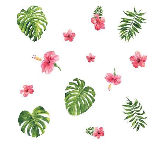 Stickers - Tropical Hibiscus - Hauteur 92.71 Cm