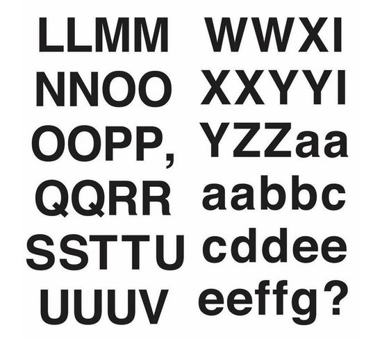 Stickers Alphabet Noir (majuscules Et Minuscules)