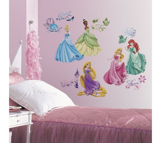 37 Stickers Princesses Disney Royal Repositionnables