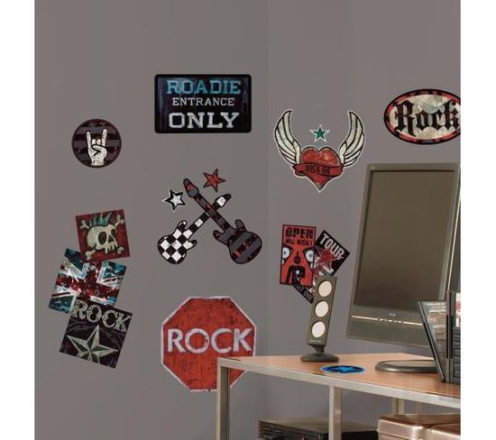 Stickers Repositionnables Style Urbain Et Rock'n'roll - Urban Boy Rock'n'roll
