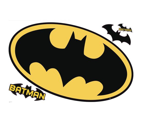 Sticker Ardoise Repositionnable Logo Batman Dc Comics 68,6cm X 101,6cm