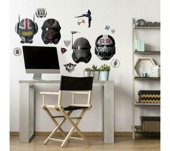 Stickers Repositionnables Star Wars Série Bad Batch Casques