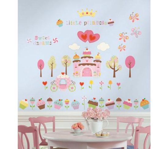 Stickers Repositionnables Thème Gourmandise et Princesse - Cupcake Land