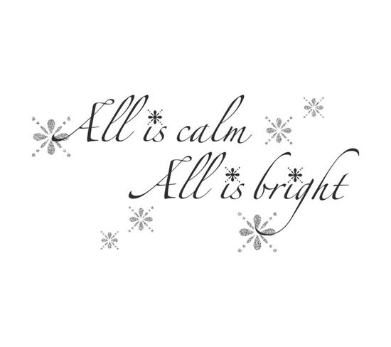 Stickers - Écriture All Is Calm, All Is Bright - Hauteur 92,71 Cm
