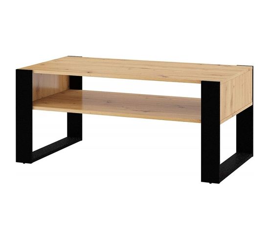 Table Basse En Chêne Avec Étagère Nuka F Artisan 110 X 60 Cm Moderne De Haute Qualité