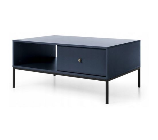 Table Basse Bleu 104x68cm Design Moderne De Haute Qualité Modèle Mono