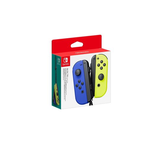 Paire De Manettes Nintendo Switch Joy Con Bleu Et Jaune Néon