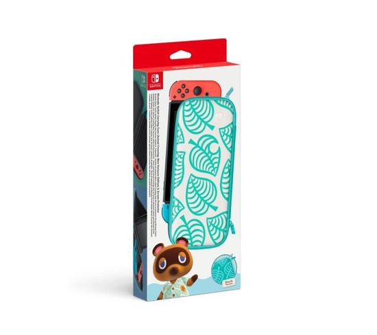 Pochette De Transport Edition Animal Crossing : New Horizons Et Protection D'écran Nintendo Switch