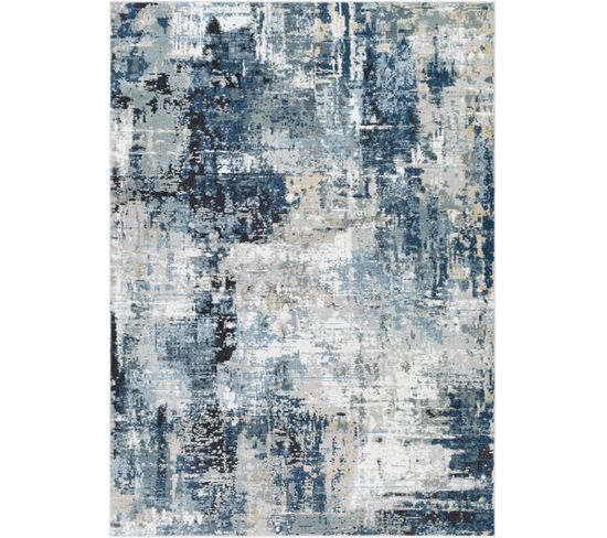 Tapis Abstrait Moderne Bleu/gris/beige 160x220