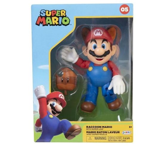Figurine - Super Mario Bros : Mario Raton Laveur (racoon) - 10 Cm