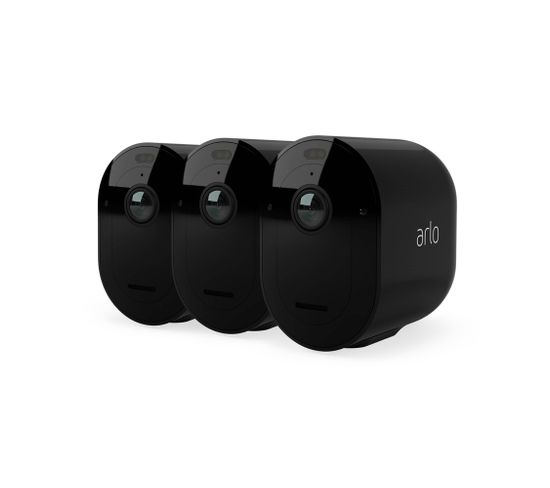 Kit 3 Caméras De Sécurité Noire Wifi Extérieure - Pro 4