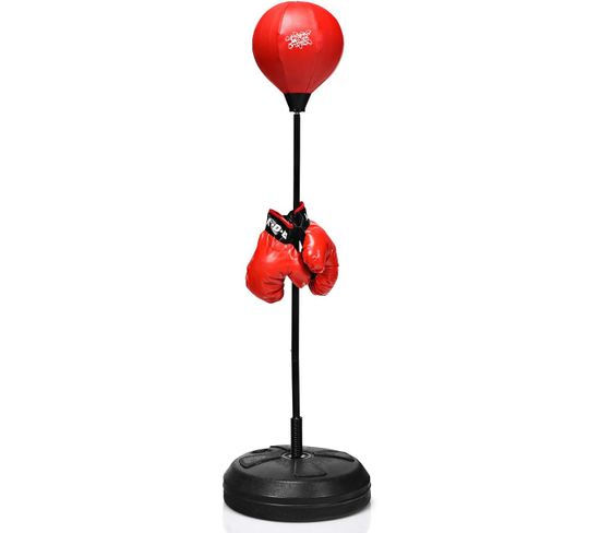 Punchingball Sur Pied Avec Hauteur Adjustable 120-154cm, Pompe De Gonflage