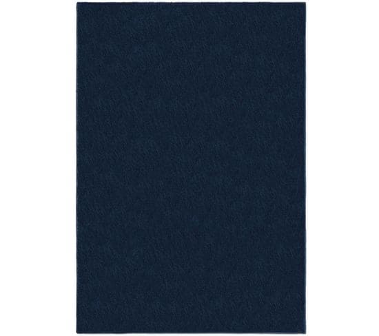 Tapis De Salon Moderne Épais Charly En Polyester - Bleu - 80x150 Cm
