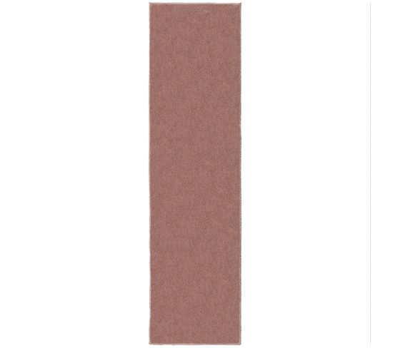 Tapis De Couloir Moderne Épais Charly En Polyester - Rose - 60x230 Cm