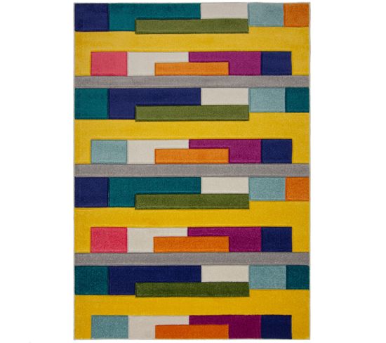 Tapis De Salon Design Bega En Polypropylène - Multicolore - 160x230 Cm