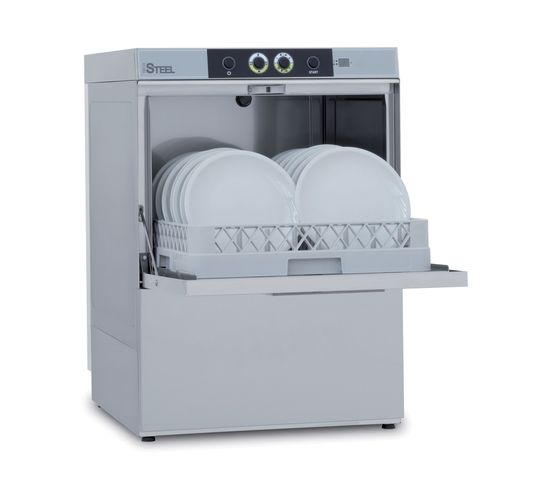 Lave-vaisselle Professionnel Avec Pompe De Vidange - 6,8 Kw - Triphasé Steel361dgpv -