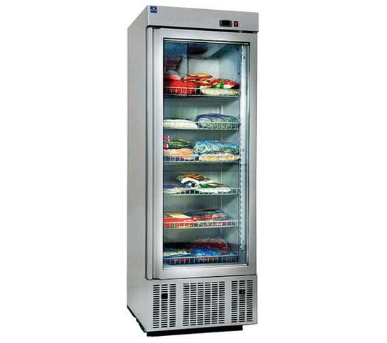 Réfrigérateur 650 Litres Avec 1 Porte En Verre Et 6 Étagères, -2°/+8°c -