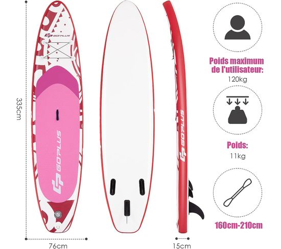 Stand Up Paddle Board Gonflable 335x76x16cm