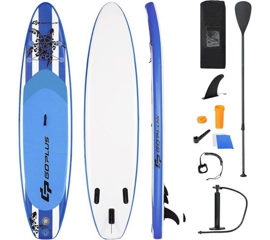 Stand Up Paddle Board Gonflable Pagaie Réglable 335x76x16cm